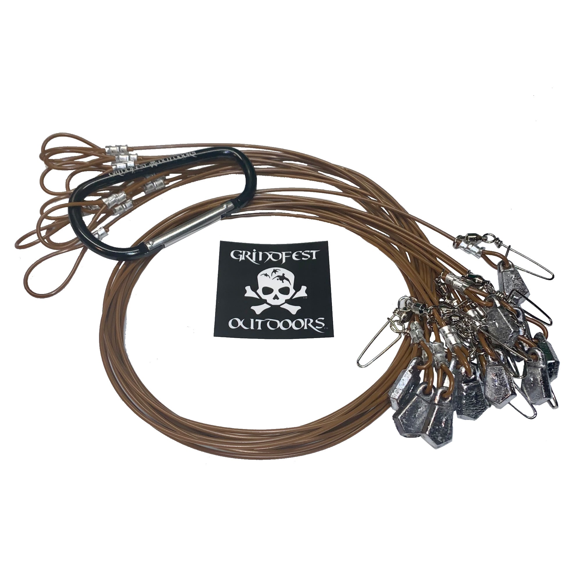 12oz Coated Steel Cable Texas Rigs (Half Dozen) – GrindFest Outdoors